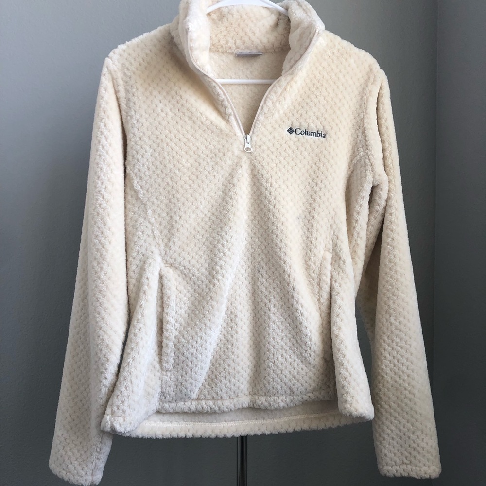 White Columbia Quarter Zip Fleece